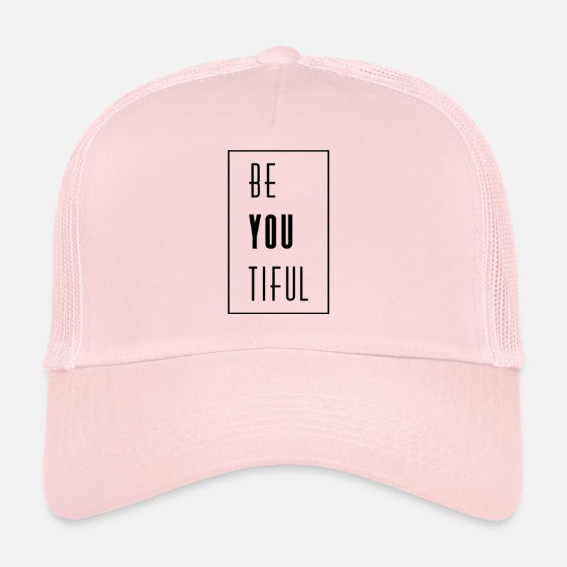 Be Youtiful Sei du selbst Wortspiel Geschenk Idee - Trucker Cap - Hellrosa