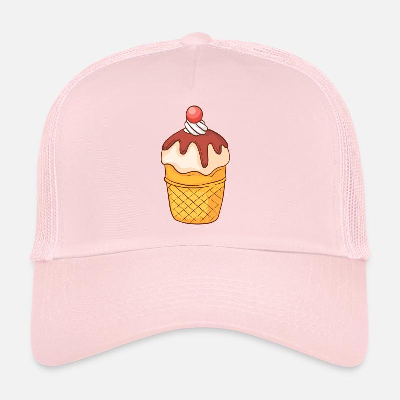 Crème glacée, crème glacée, crème glacée, crème glacée, boule, crème glacée, sundae Casquette trucker 