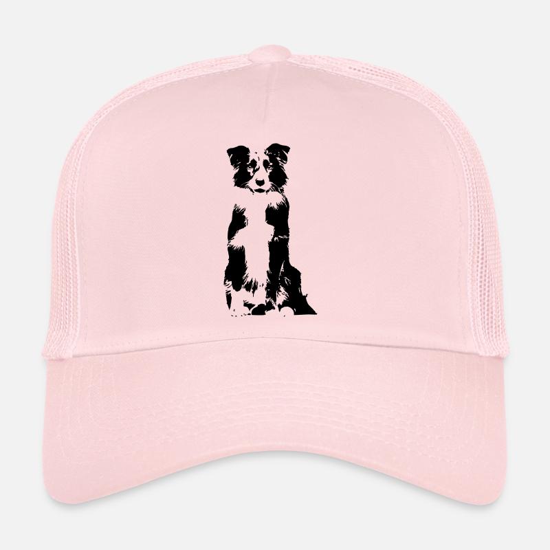 Border Collie - Casquette trucker  - rose pâle
