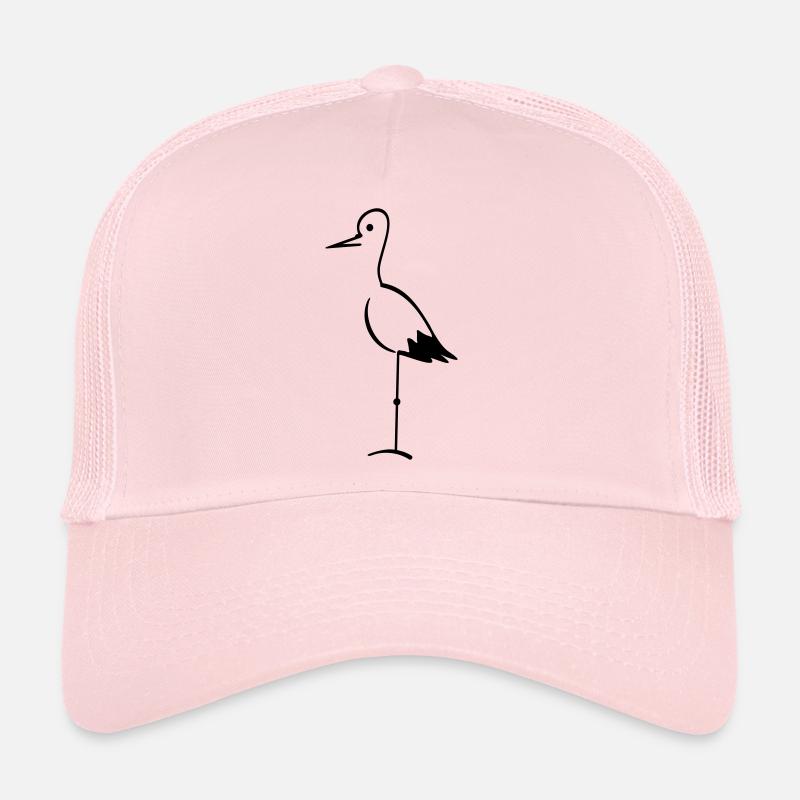 Storch / stork (1c) - Trucker Cap - Hellrosa