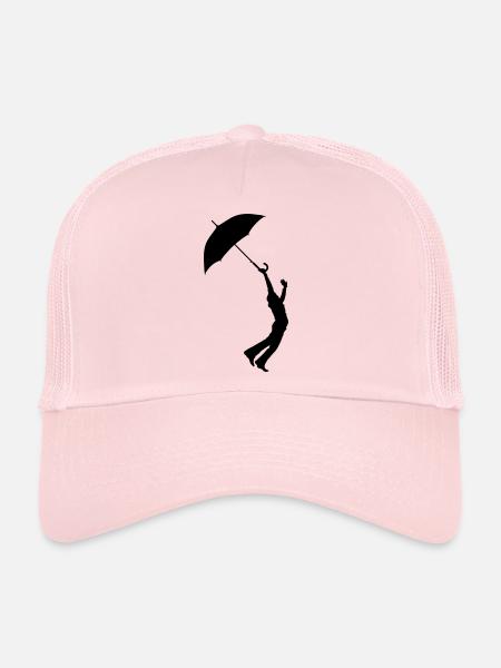 jumping_with_umbrella - Trucker Cap - pale pink - Front