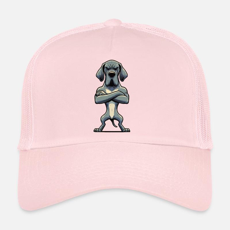 Great Dane Great Dane Owner Great Dane Fan - Trucker Cap - pale pink