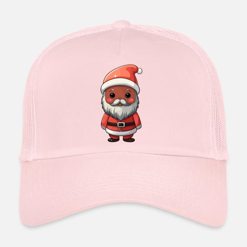 Chibi Santa Claus Icon for Holiday Apparel - Trucker Cap - pale pink