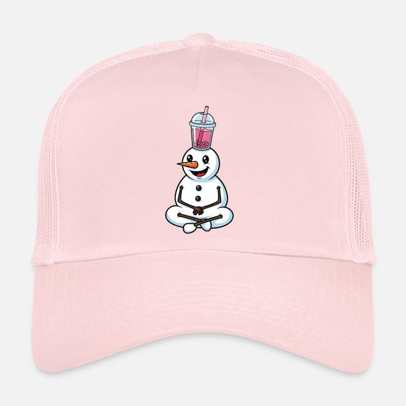 Snowman with Bubble Tea Trucker Cap