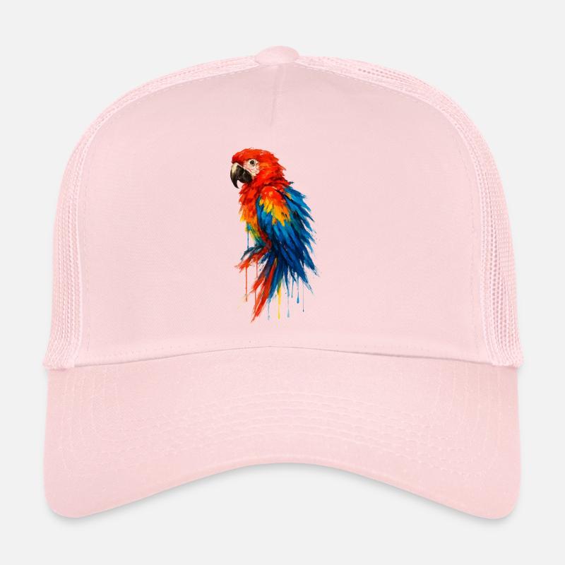 Papagei-Ara, Aquarell, farbenfroher Vogel Trucker Cap