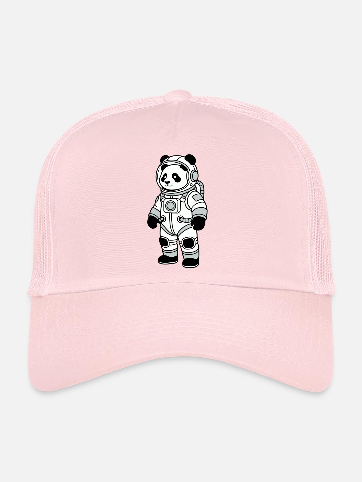 Combinaison spatiale panda bear - Casquette trucker - rose pâle - Devant