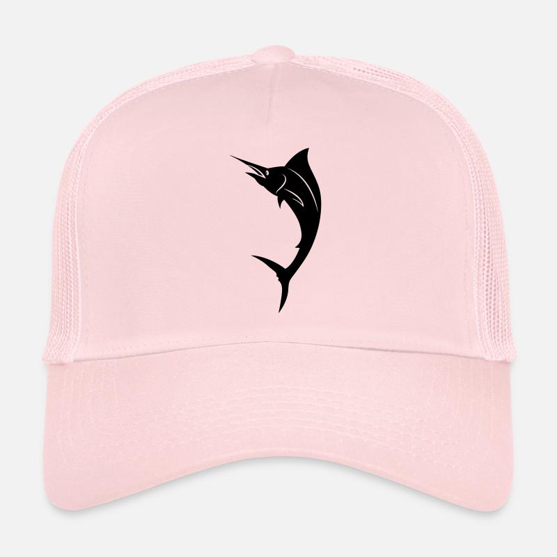 Poissons - Marlin - Casquette trucker  - rose pâle