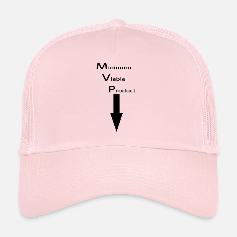 Produit Minimum Viable - pour l'auto-flatterie - Casquette trucker  - rose pâle