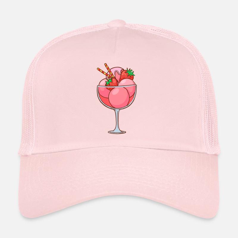 Crème glacée, crème glacée, crème glacée, crème glacée, boule, crème glacée, sundae Casquette trucker 