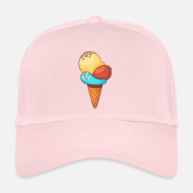 Eis Speiseeis Eiskrem Eiscreme Kugeleis Eisbecher Trucker Cap