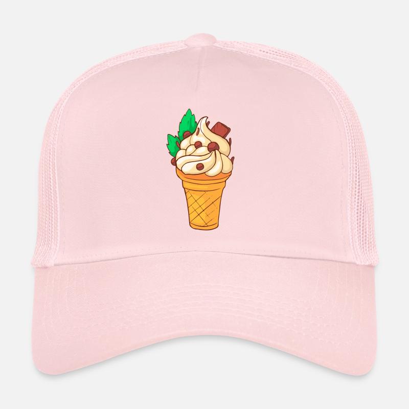 Crème glacée, crème glacée, crème glacée, crème glacée, boule, crème glacée, sundae Casquette trucker 