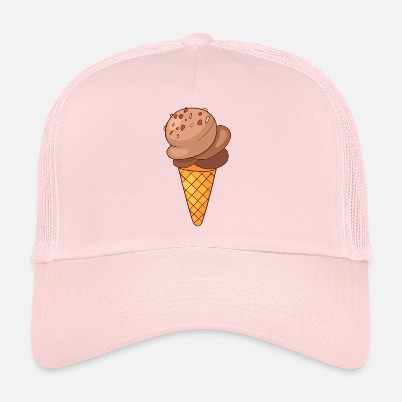 Crème glacée, crème glacée, crème glacée, crème glacée, boule, crème glacée, sundae Casquette trucker 