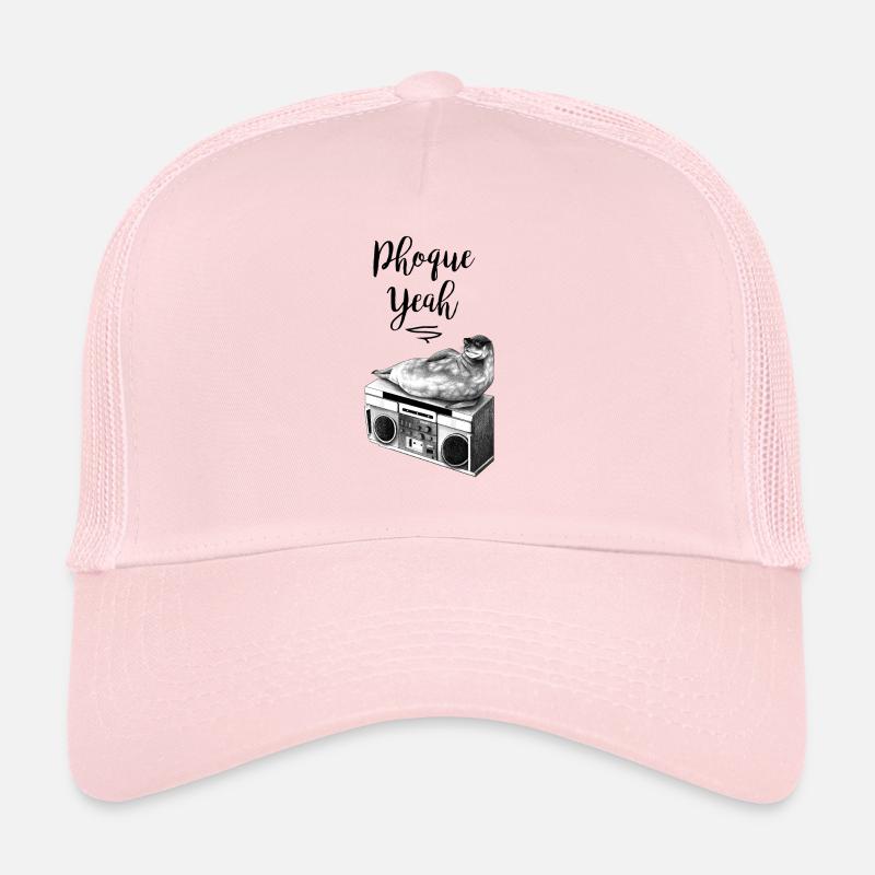Phoque Yeah - Casquette trucker  - rose pâle
