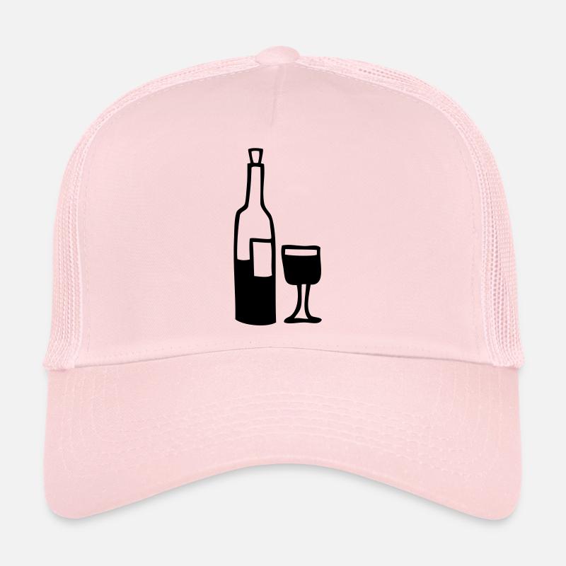 flasche halb voll glas voll Trucker Cap