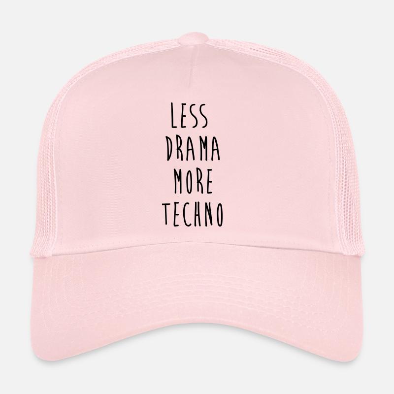 less drama more techno Trucker Cap