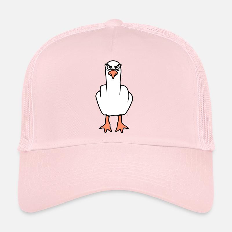 Mouette majeur insulte doigt puant vilain Casquette trucker 