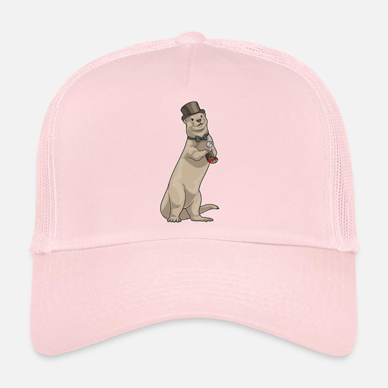 Otter Groom Wedding Ring Wedding Trucker Cap