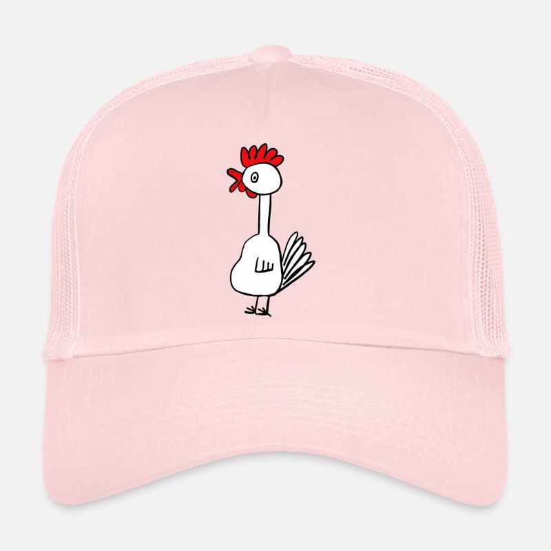 Minimalistische Hahn Huhn Kinder Trucker Cap