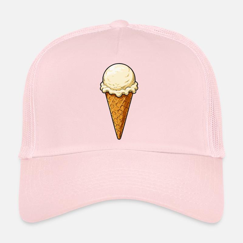 Une cuillère de glace à la vanille Casquette trucker 