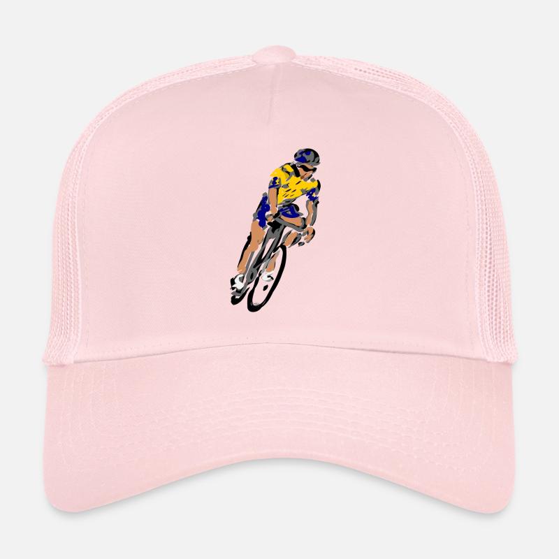 cycliste - Casquette trucker  - rose pâle