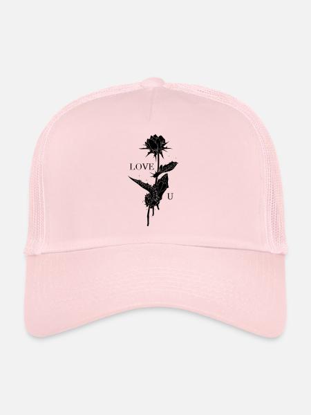 Love You Rose - Trucker Cap - pale pink - Front