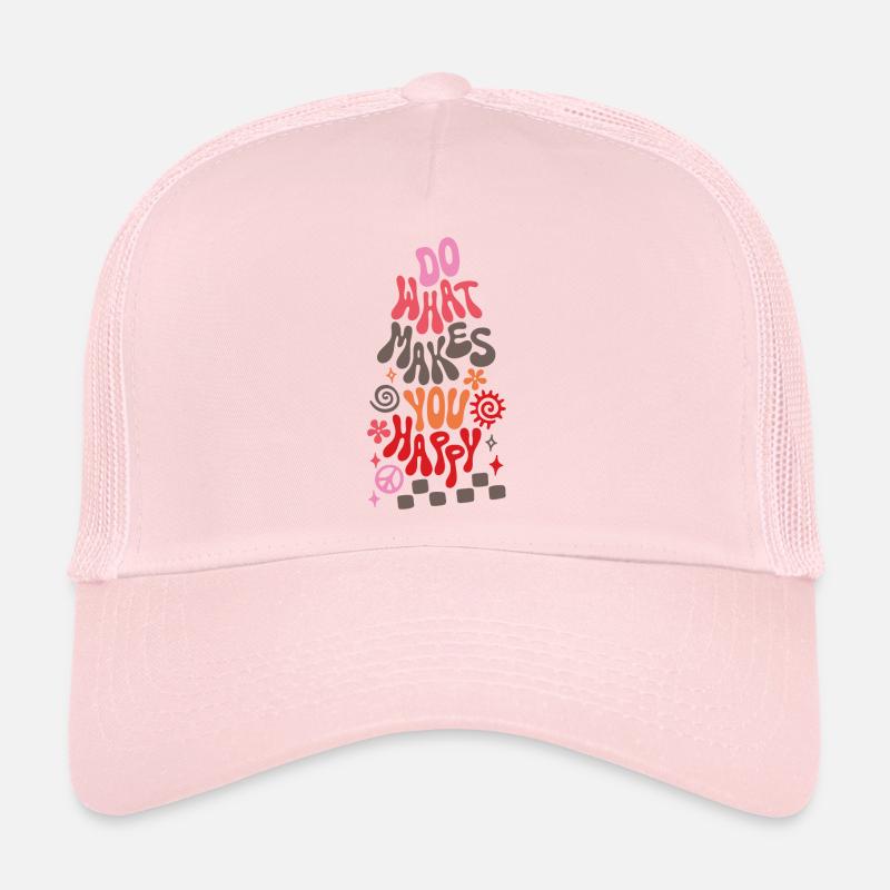 Do What Makes You Happy Retro Spruch Trucker Cap