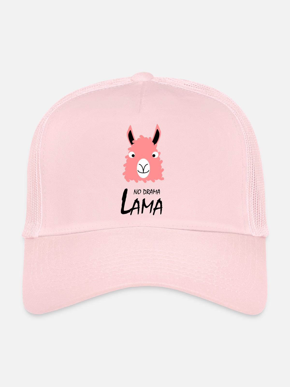 No drama Lama - Trucker Cap - pale pink - Front