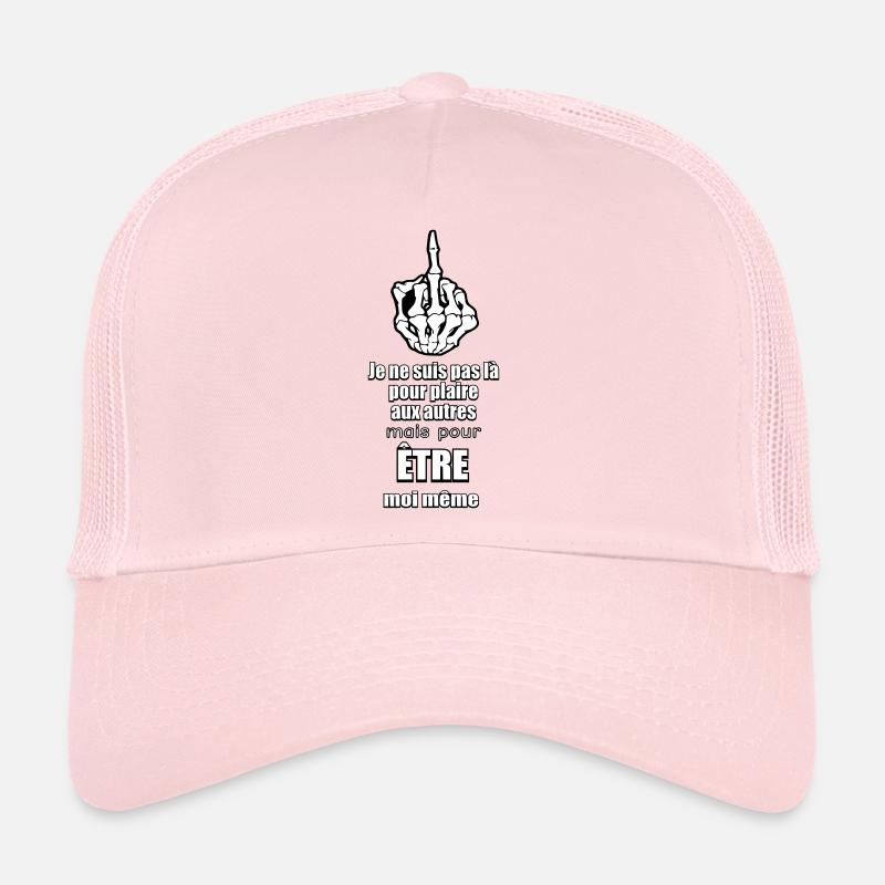 Doigt d'honneur (je suis moi même) - Casquette trucker  - rose pâle