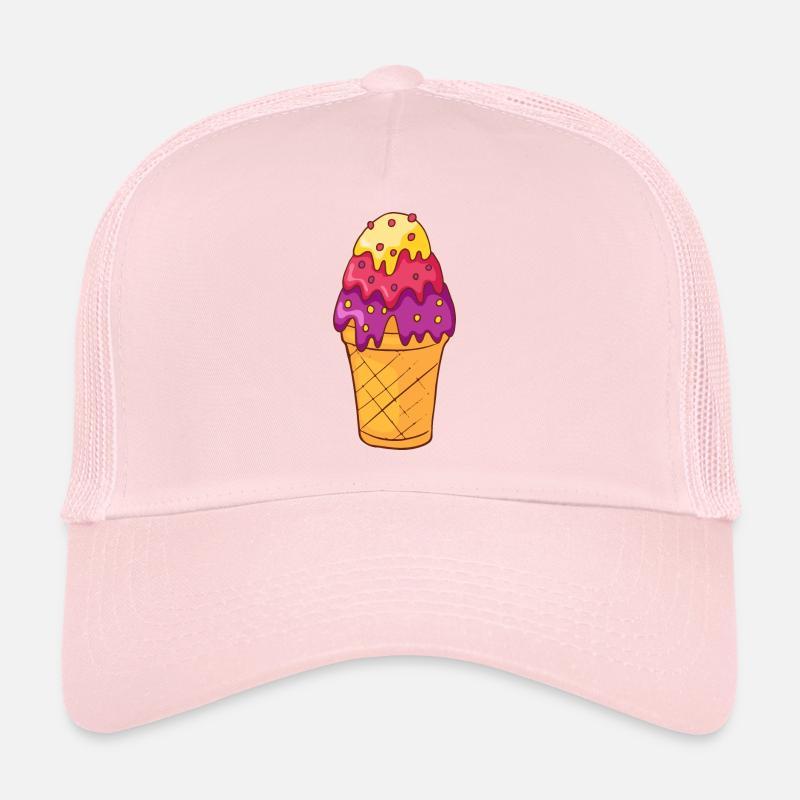 Crème glacée, crème glacée, crème glacée, crème glacée, boule, crème glacée, sundae Casquette trucker 