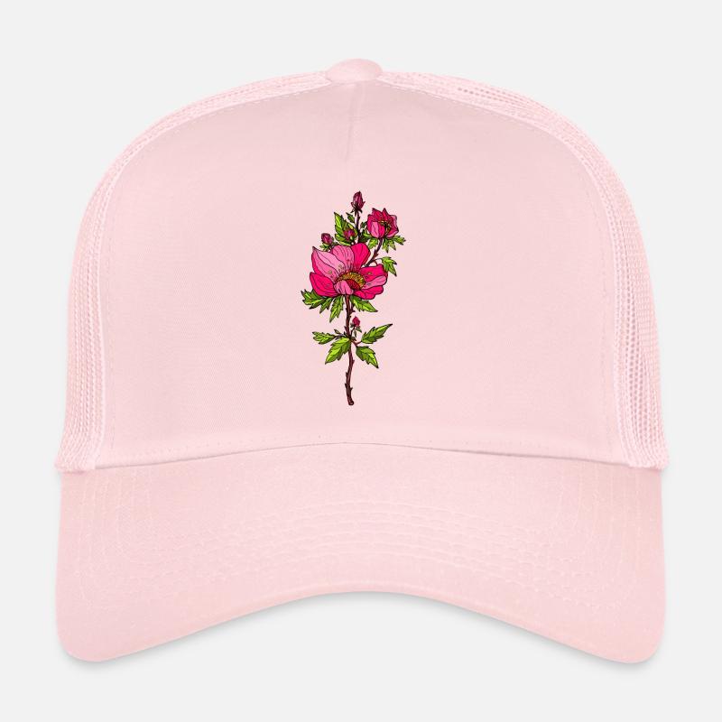 Red Roses - Trucker Cap - pale pink