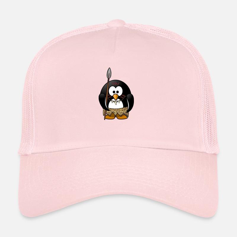 Ureinwohner Pinguin in der Steinzeit Trucker Cap