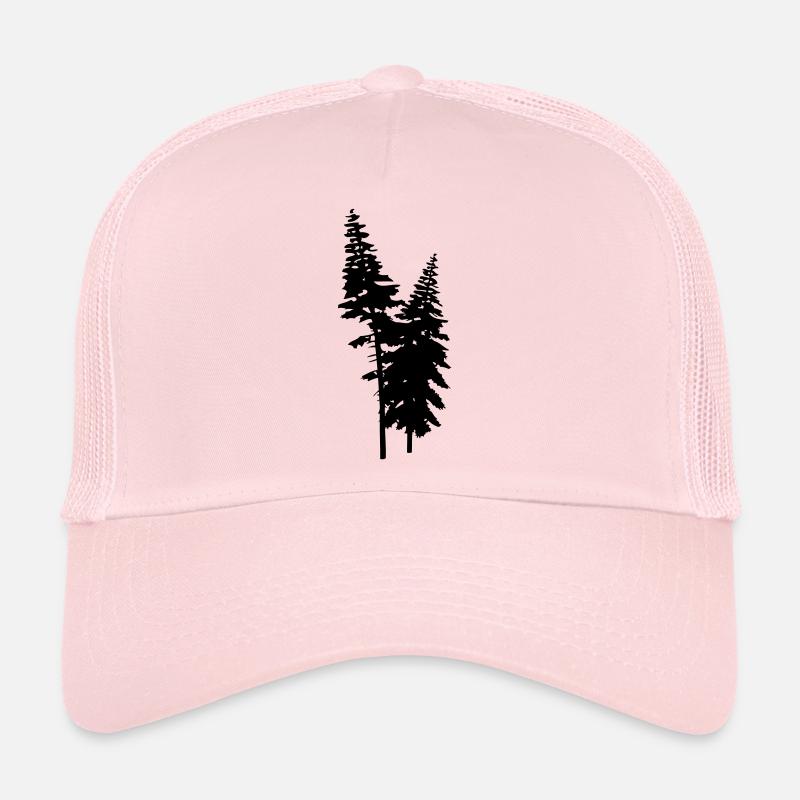 conifères - Casquette trucker  - rose pâle