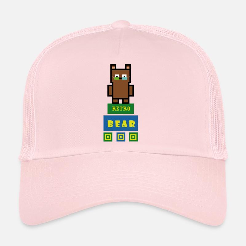 Braunbär im Retrostyle Trucker Cap