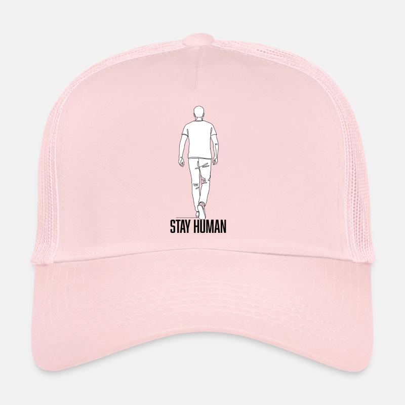 Linear back silhouette on clothes Trucker Cap