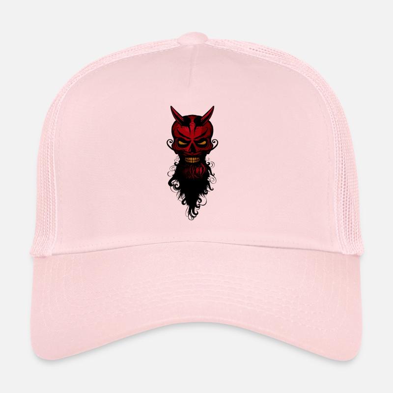 head of devil hipster lucifer skull crane ba Trucker Cap