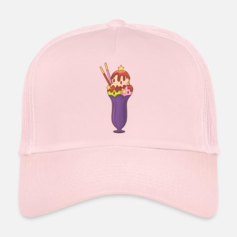 Crème glacée, crème glacée, crème glacée, crème glacée, boule, crème glacée, sundae Casquette trucker 