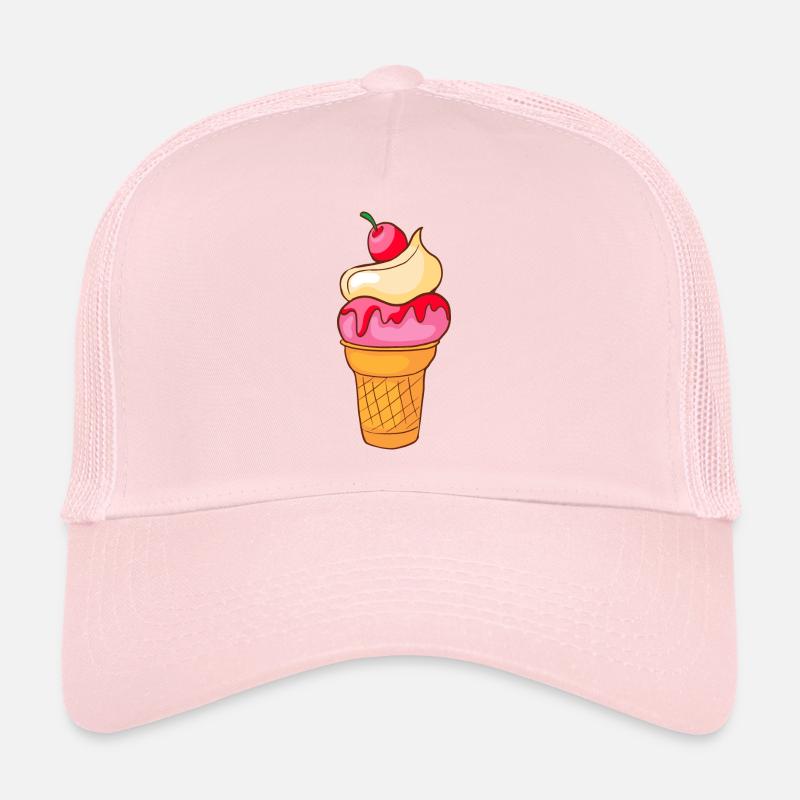 Crème glacée, crème glacée, crème glacée, crème glacée, boule, crème glacée, sundae Casquette trucker 