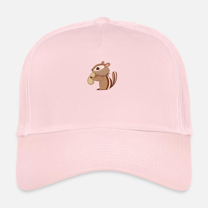 Streifenhörnchen mit Nuss - Trucker Cap - Hellrosa