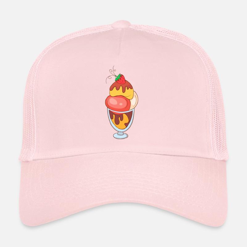 Crème glacée, crème glacée, crème glacée, crème glacée, boule, crème glacée, sundae Casquette trucker 