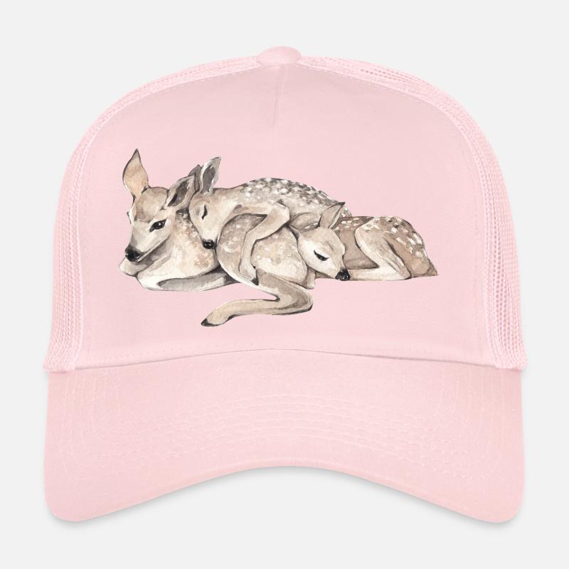 Chemise familiale douillette de cerf – Esthétique nature mignonne Casquette trucker 
