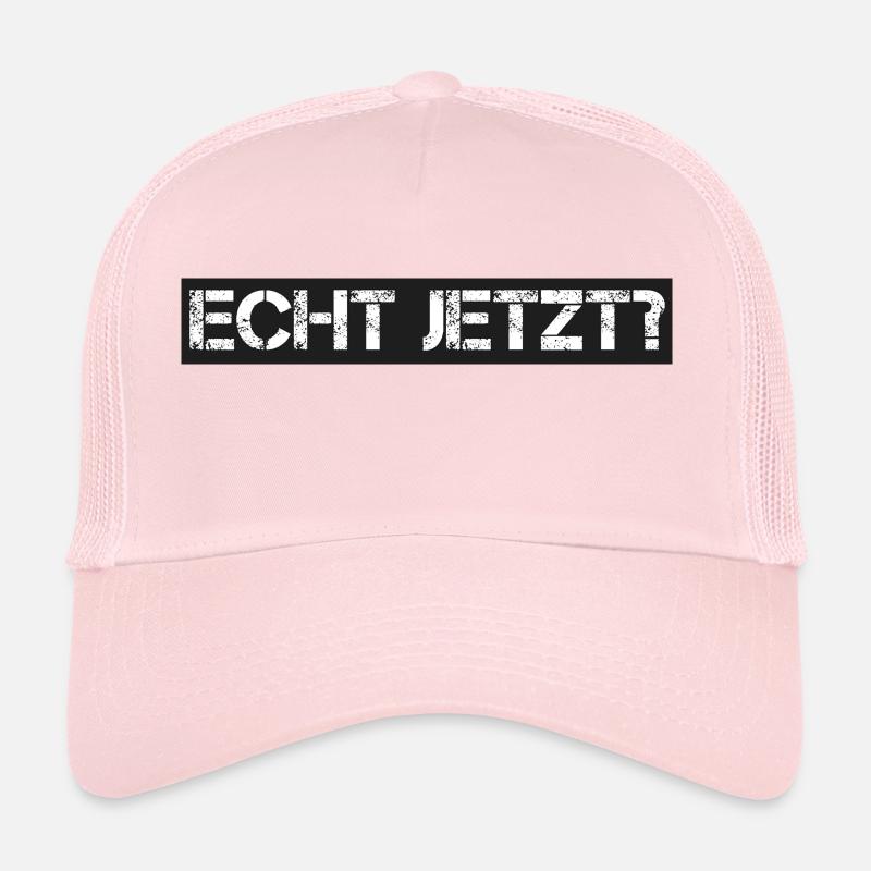 Spruch: echt jetzt - Trucker Cap - Hellrosa