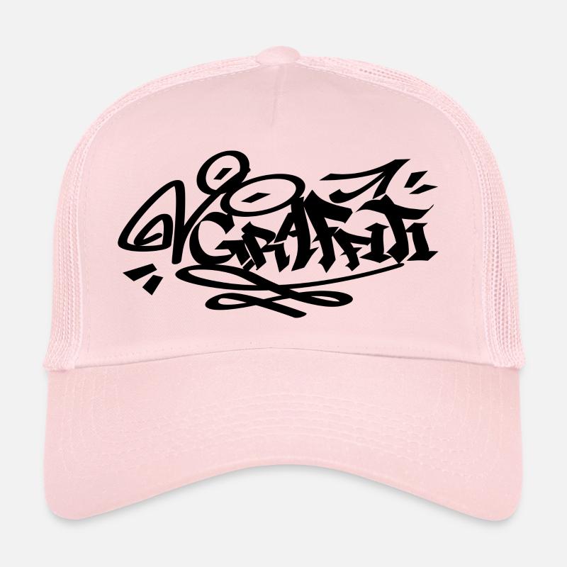 Graffiti BLACK - Casquette trucker  - rose pâle