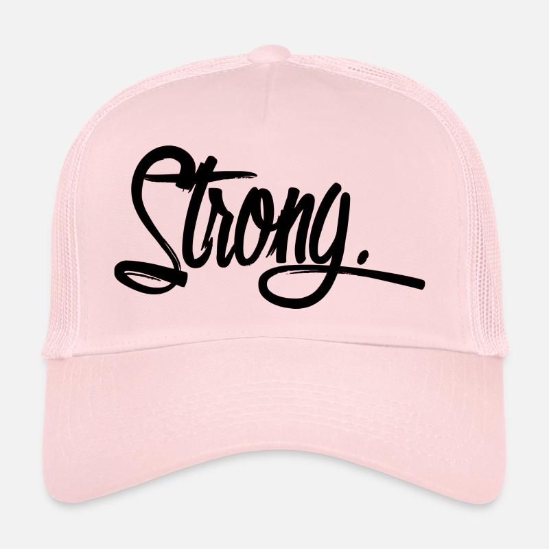 strong black Trucker Cap