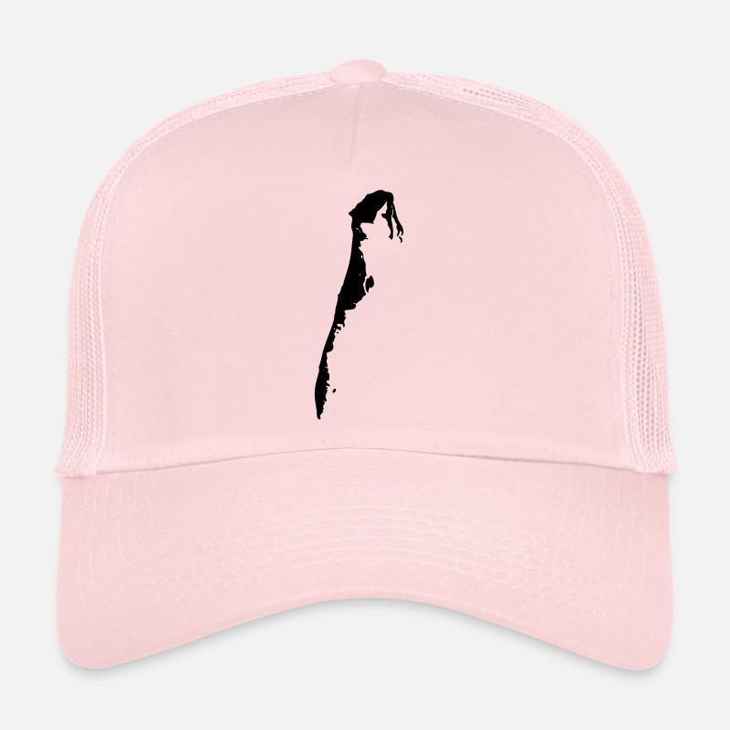 Hiddensee-Karte - Trucker Cap - Hellrosa