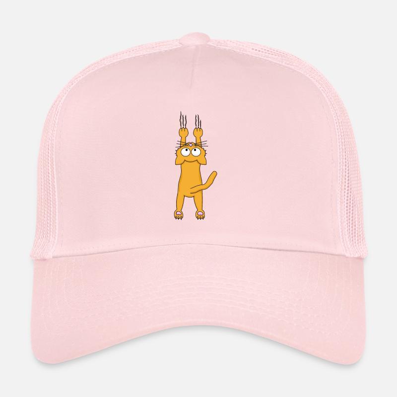 Orange cat - Trucker Cap - pale pink