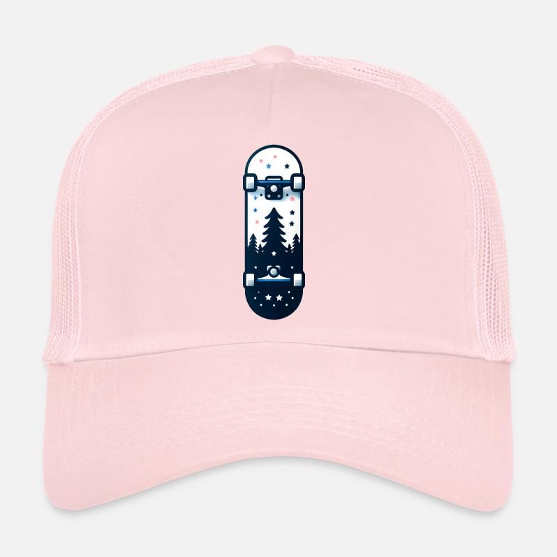 Skateboard - Trucker Cap - Hellrosa