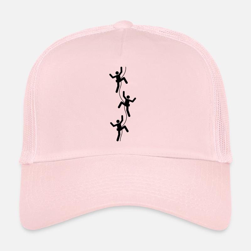 3 freunde team crew logo figur symbol bergsteiger Trucker Cap