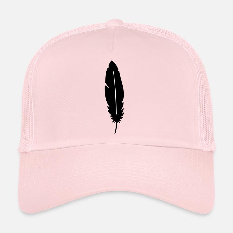 Feather silhouette - Trucker Cap - pale pink