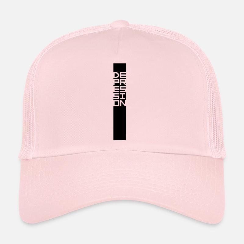 Text Bar Depression Trucker Cap