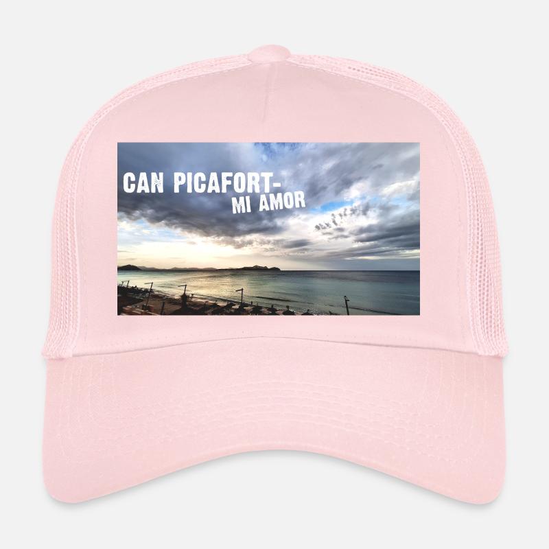 Plage Coucher de soleil Amour Majorque Can Picafort Casquette trucker 